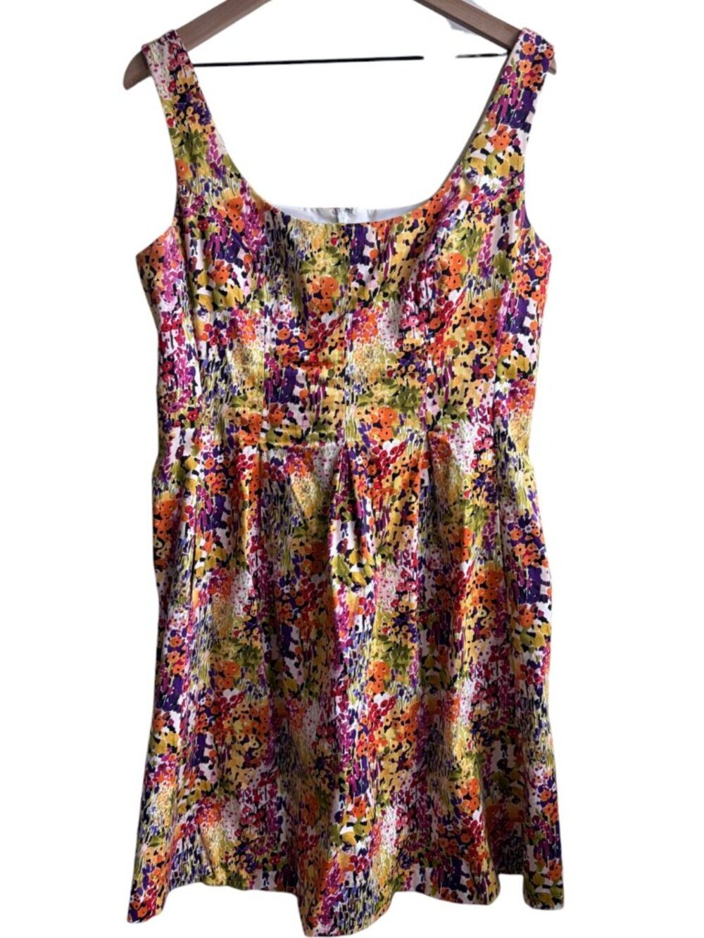 Nine West Floral Fit And Flare Summer Mini Dress Size 14 Plus
